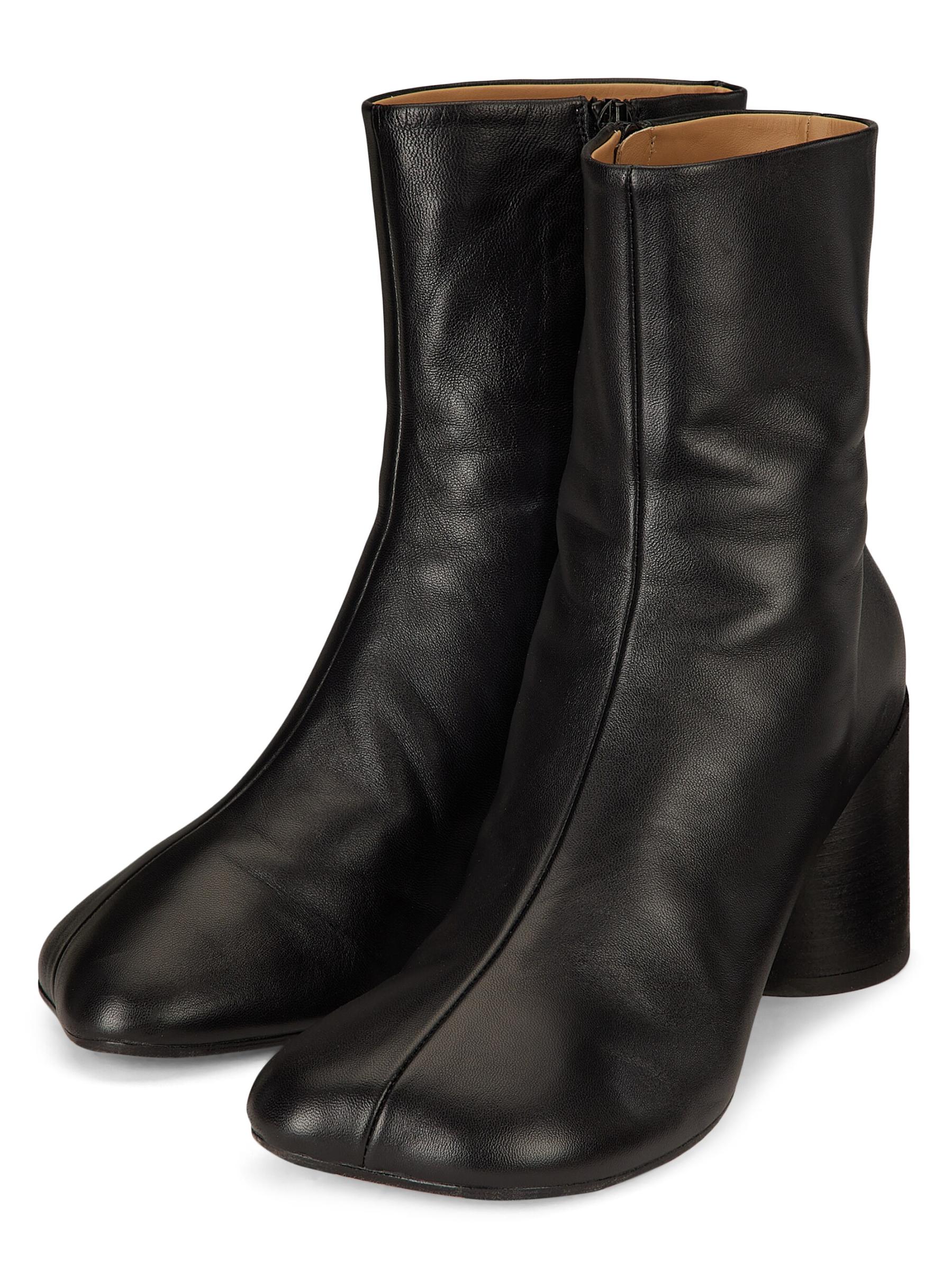 Shop MM6 Maison Margiela - Anatomic 70MM Leather Ankle Boots