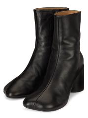 Shop MM6 Maison Margiela - Anatomic 70MM Leather Ankle Boots