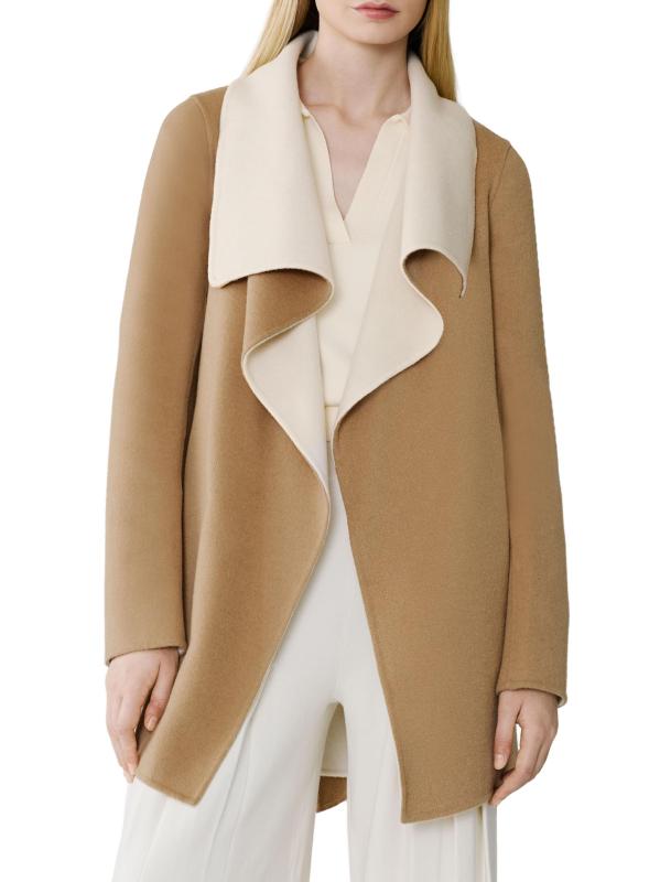 معطف بريجيت ريلايكد فيت من مزيج الصوف