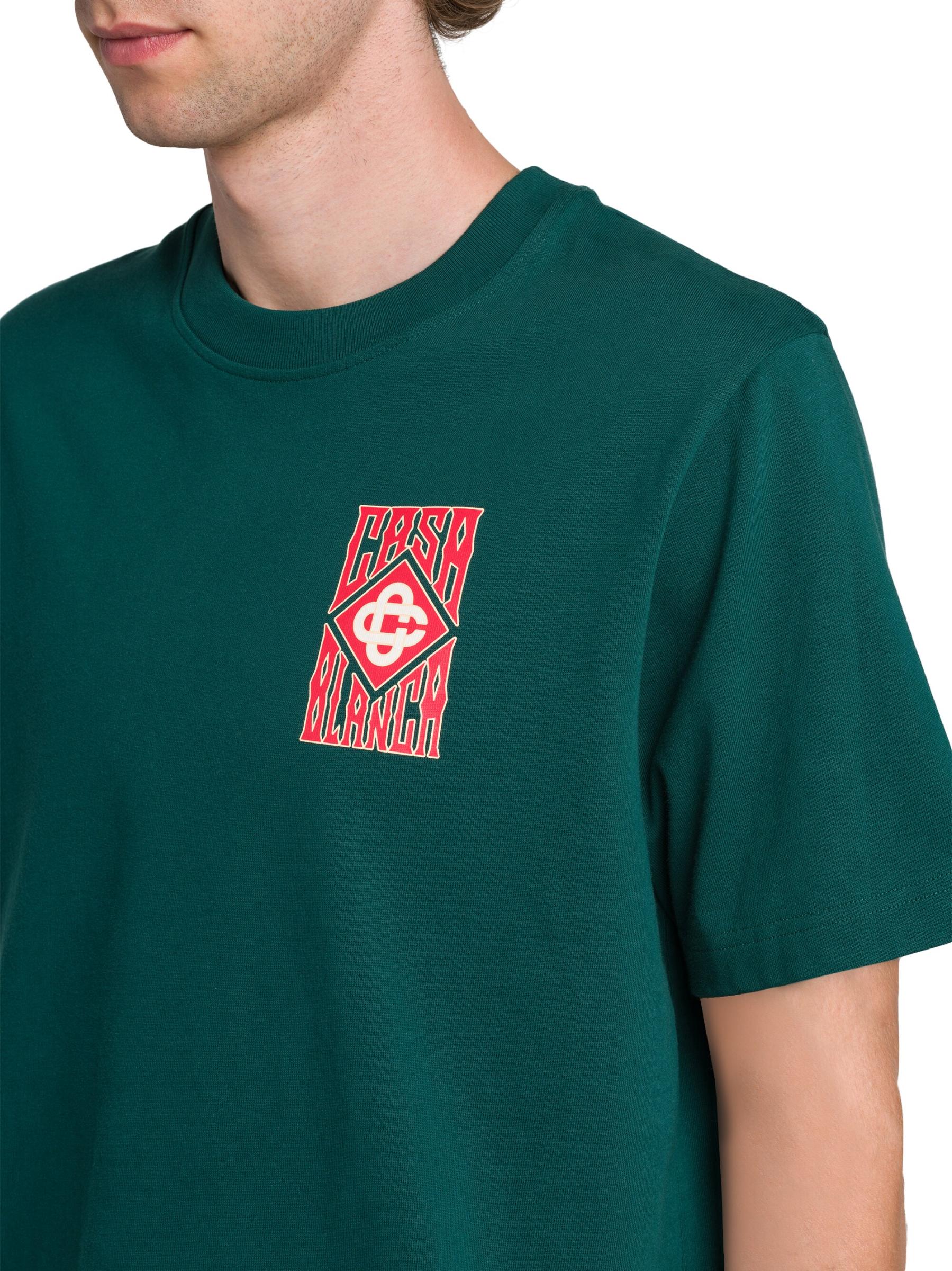 [CASABLANCA]ゴシック スタックロゴ Tシャツ Casablanca - ゴシック スタックロゴ スクリーンプリントTシャツ
