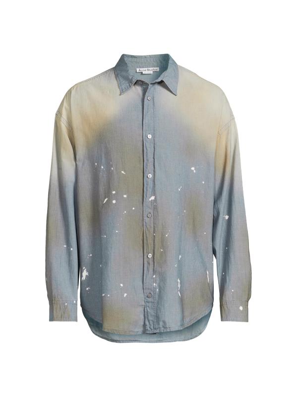 Setar Cotton Chambray Button-Front Shirt