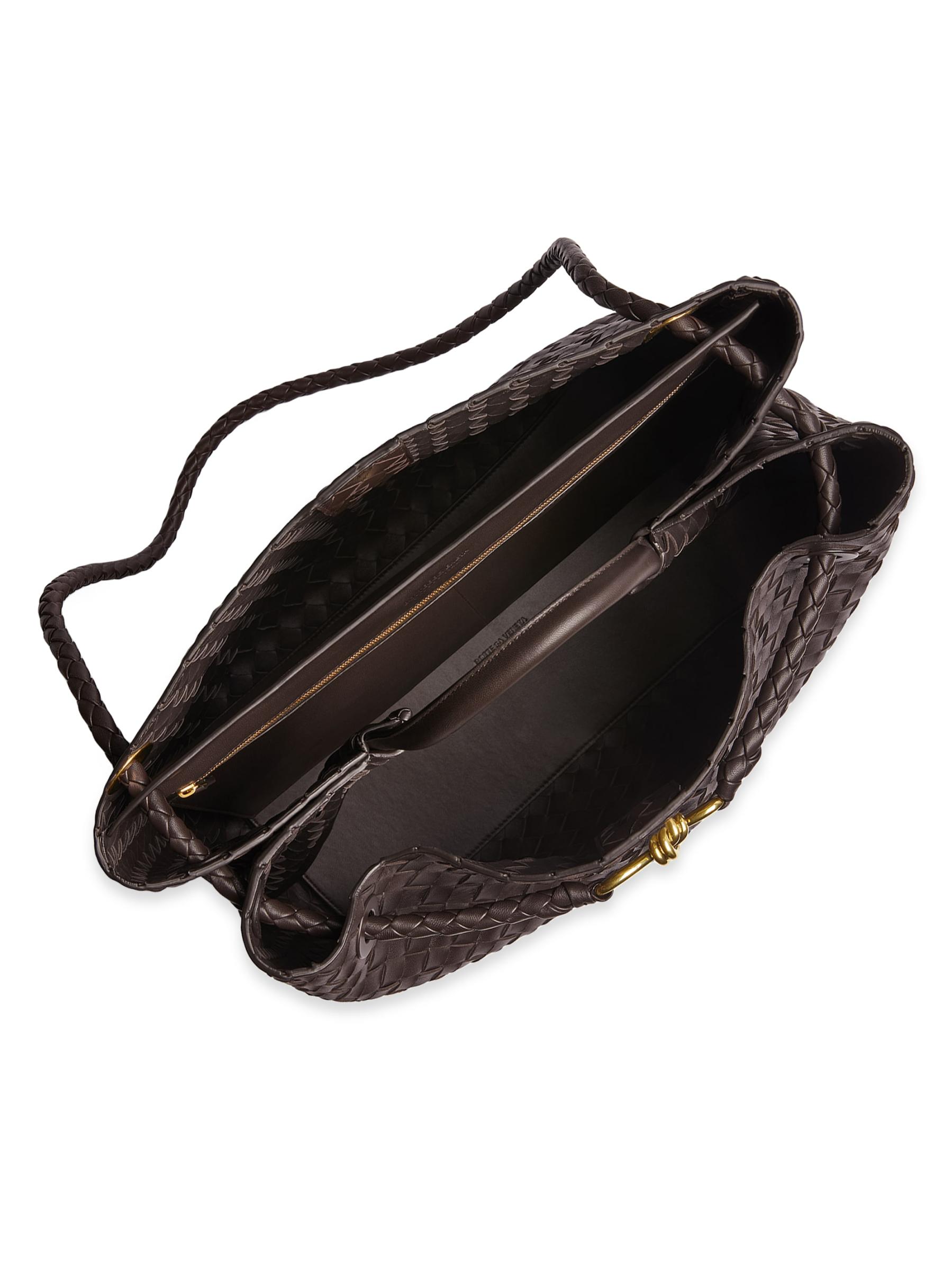 Shop Bottega Veneta - Large Andiamo Intrecciato Leather