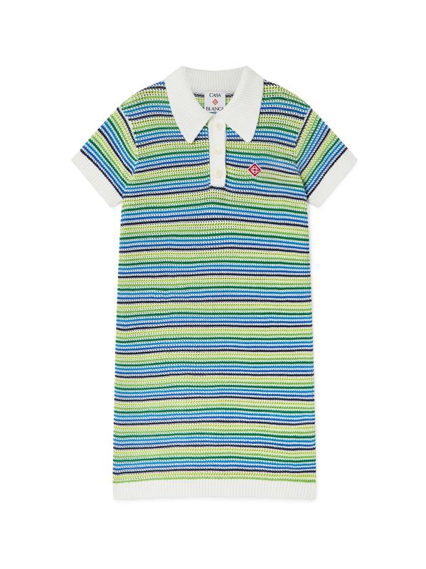 فستان كروشيه مخطط للفتيات الصغيرات والفتيات