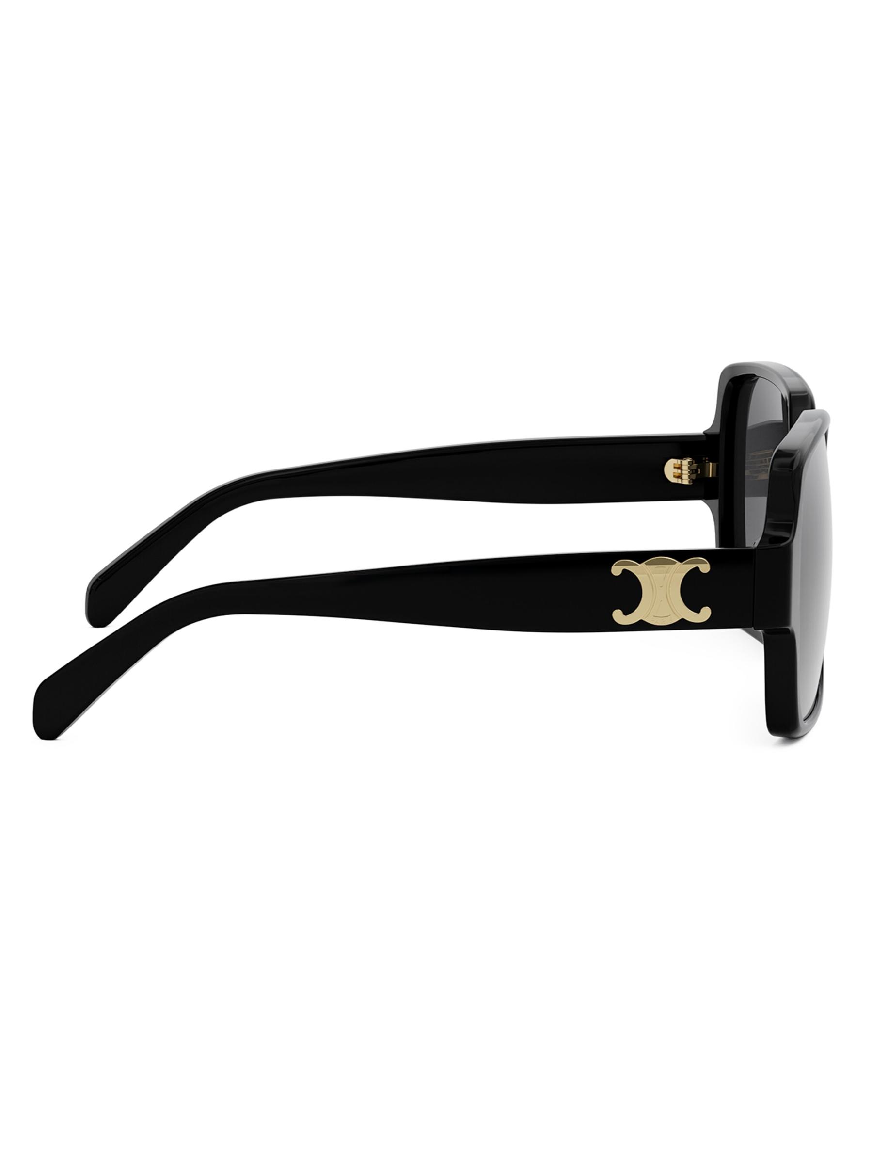 数量限定＊CELINE＊square in triomphe silk twill 2AW90A048 CELINE Triomphe 56MM Square Sunglasses | Saks Fifth Avenue