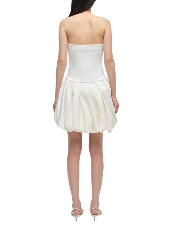 #4: فستان بولي بابل القصير - أبيض