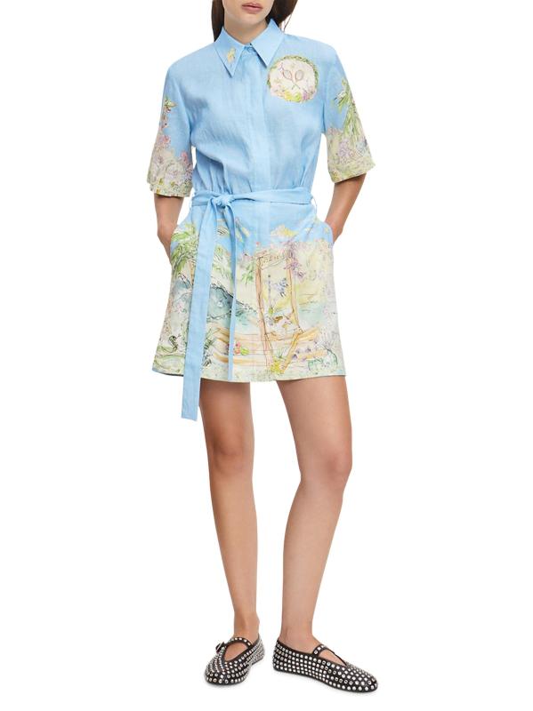 #4: فستان قصير مصور من أنوك - سكاي