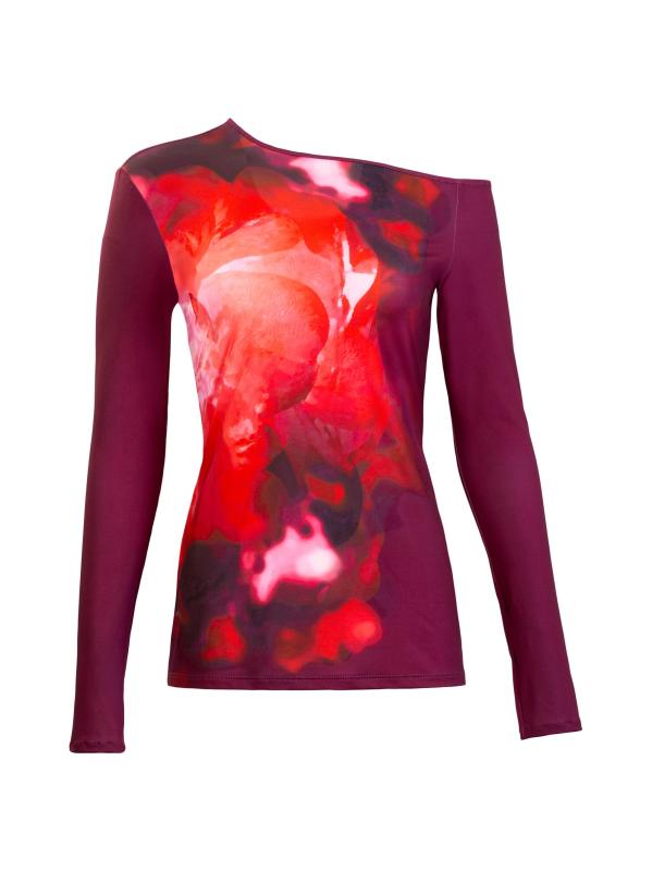 بلوزة سابرا بكتف مكشوف