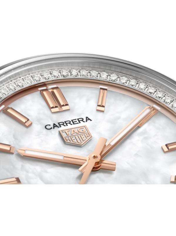 #6: ساعة كاريرا من الفولاذ المقاوم للصدأ وعرق اللؤلؤ وبسوار ألماس عيار 0.28 TCW/36 مم - أم اللؤلؤ