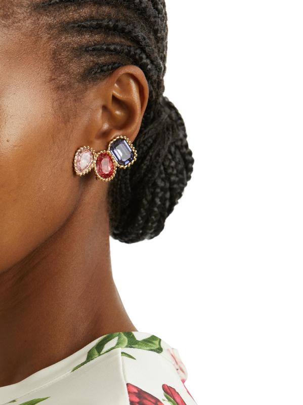 #2: سوار أذن مطلي بالذهب عيار 24 قيراطًا من النحاس والكريستال الزجاجي - وردي متعدد