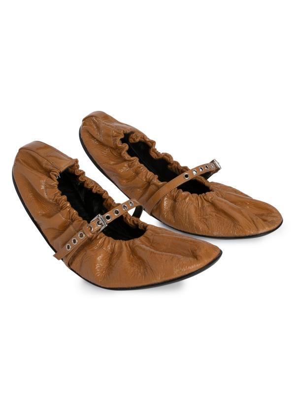 Shop Pierre Hardy Margot Patent Leather Ballet Flats Saks