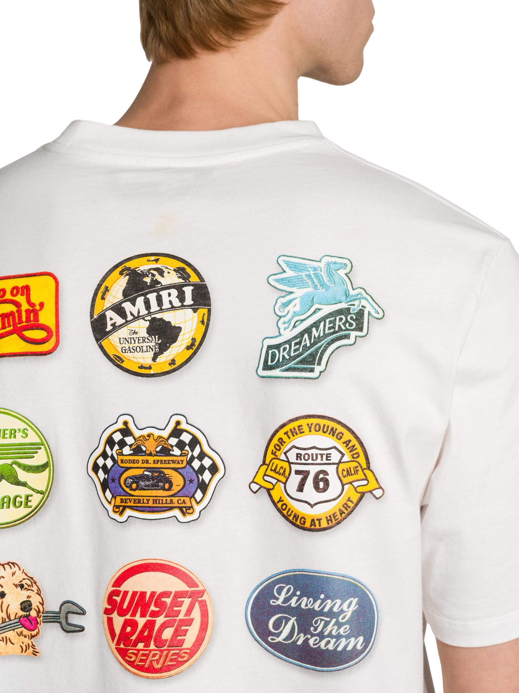 AMIRI Station Patch ロゴ コットン Tシャツ 人気 Amiri Men's Station Patch Graphic T-Shirt | Neiman Marcus
