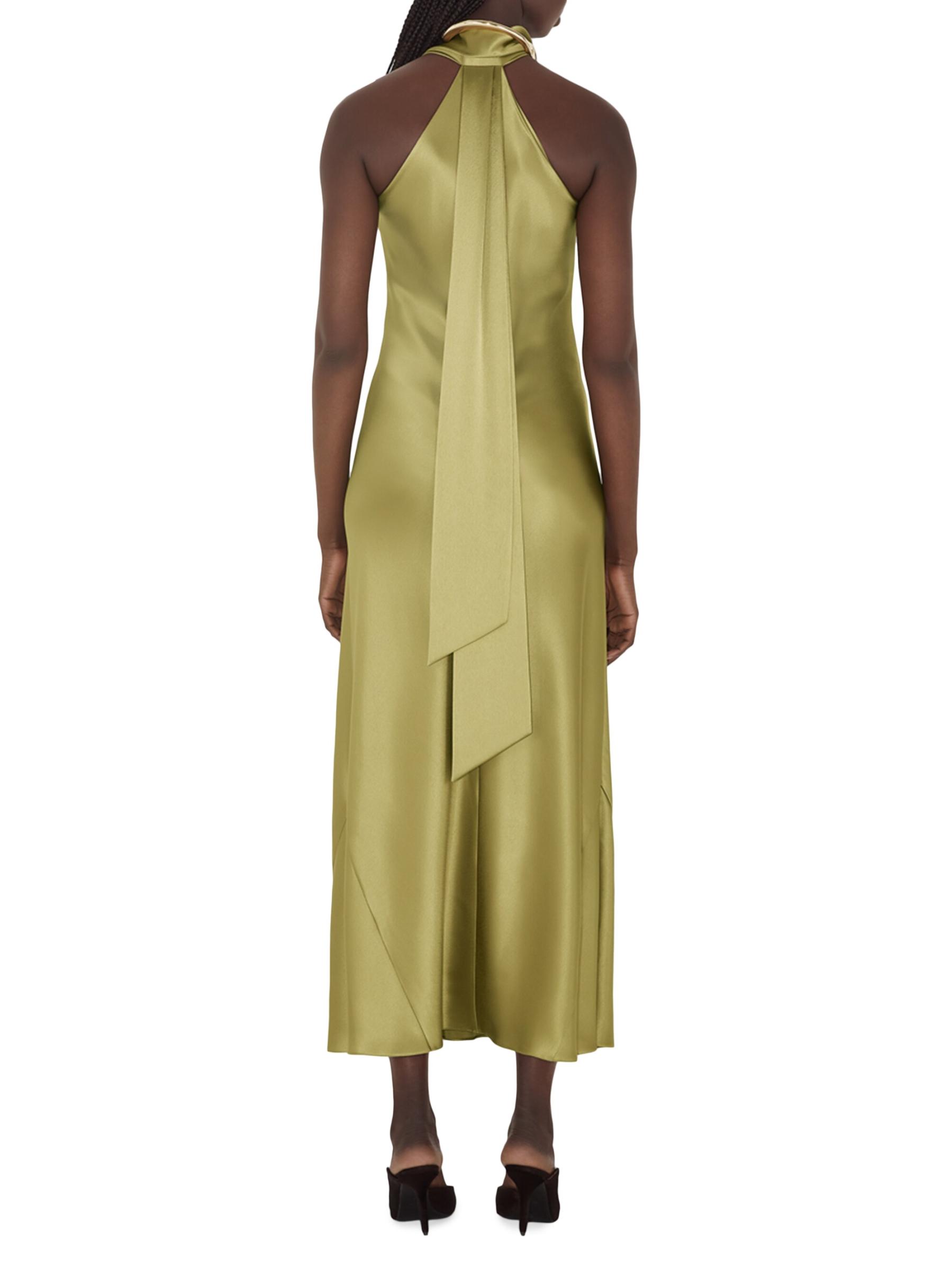 国内発| GALVAN LONDON ホルターネック サテンミディドレス Galvan London - Pandora Satinterneck Midi-Dress（パンドラ