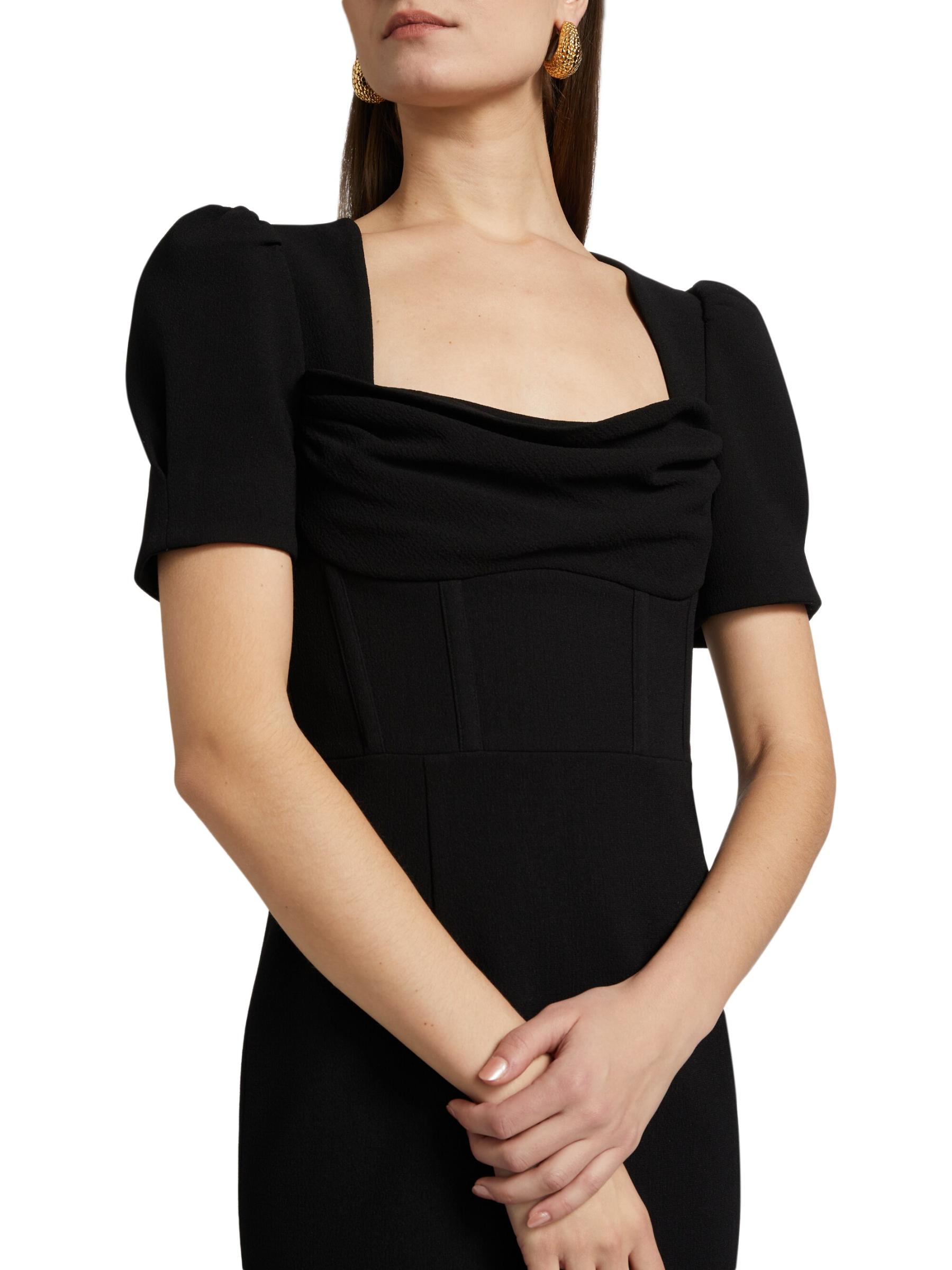 REBECCA VALLANCE Elora バルーンスリーブ ミディドレス Elora Short Sleeve Midi Dress – Rebecca Vallance