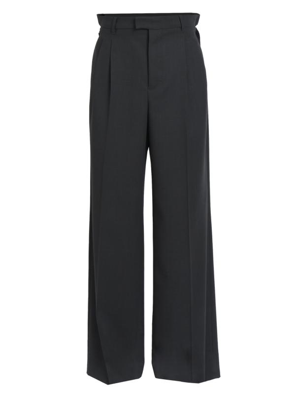 بنطال واسع الساق من الصوف