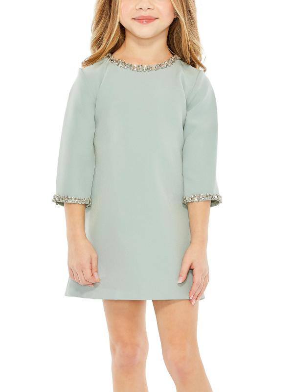 Little Girl
s 
Girl
s Rhinestone Beaded A-Line Minidress