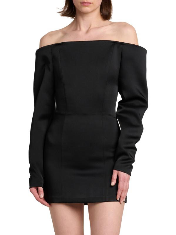 STELLA MCCARTNEY ワンピース Off-shoulder jersey 1052202 Shop Stella McCartney - Satin Off-the-Shoulder Minidress