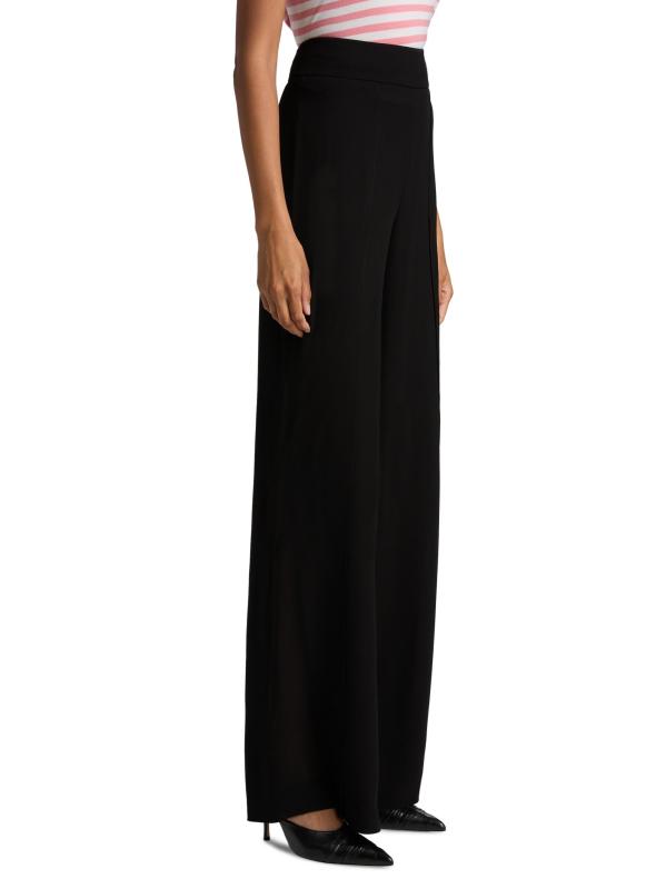 #3: بنطال Gerogette واسع الساق من الحرير من Fellia - أسود