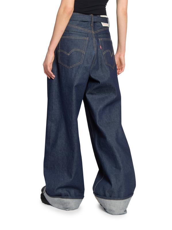 sacai Levi’s denim pants size 0 インディゴ Sacai Levi's x Sacai Belted Wide-Leg Jeans | Saks Fifth Avenue
