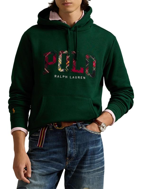 Shop Polo Ralph Lauren - Fleece Plaid-Logo Hoodie | Saks