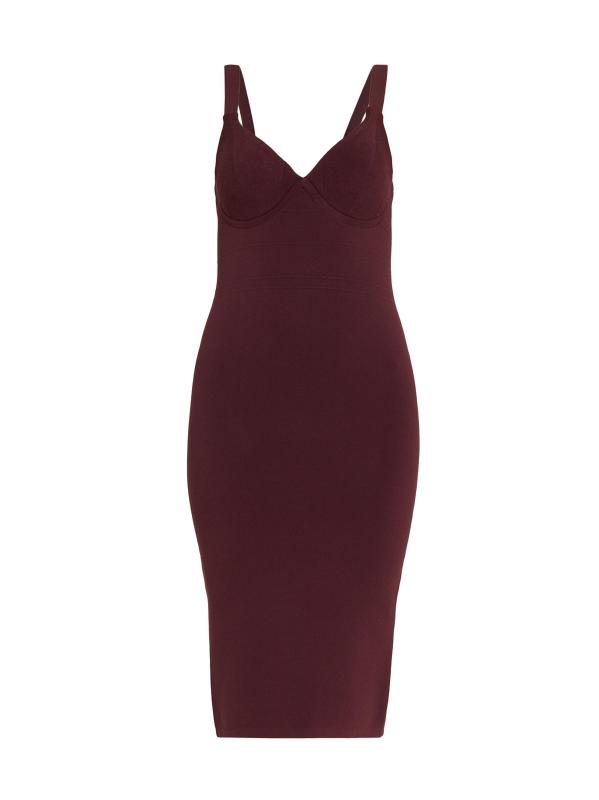 فستان جيمينا محبوك متوسط الطول