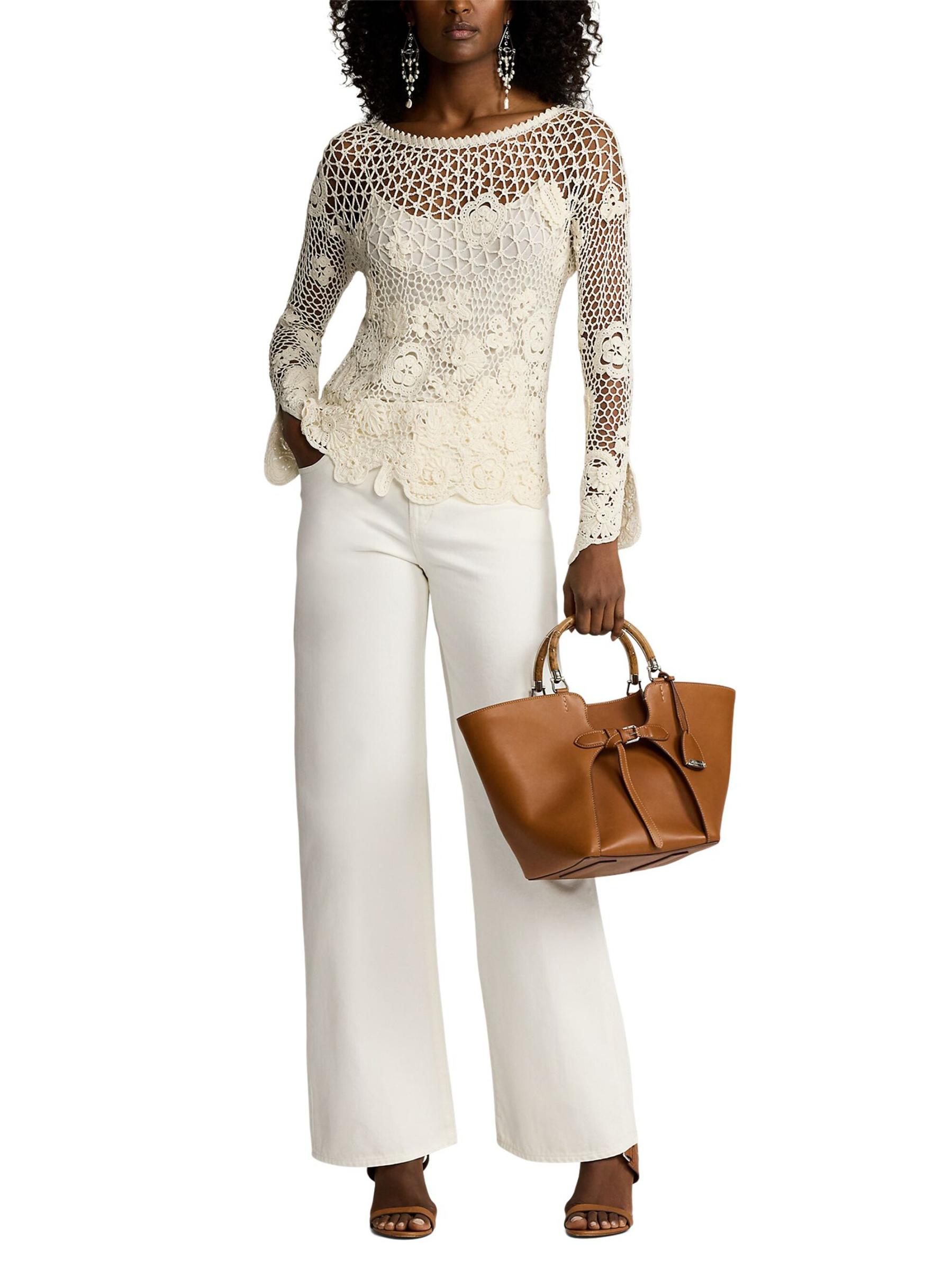 Shop Ralph Lauren Collection - Floral Cotton Crochet Top
