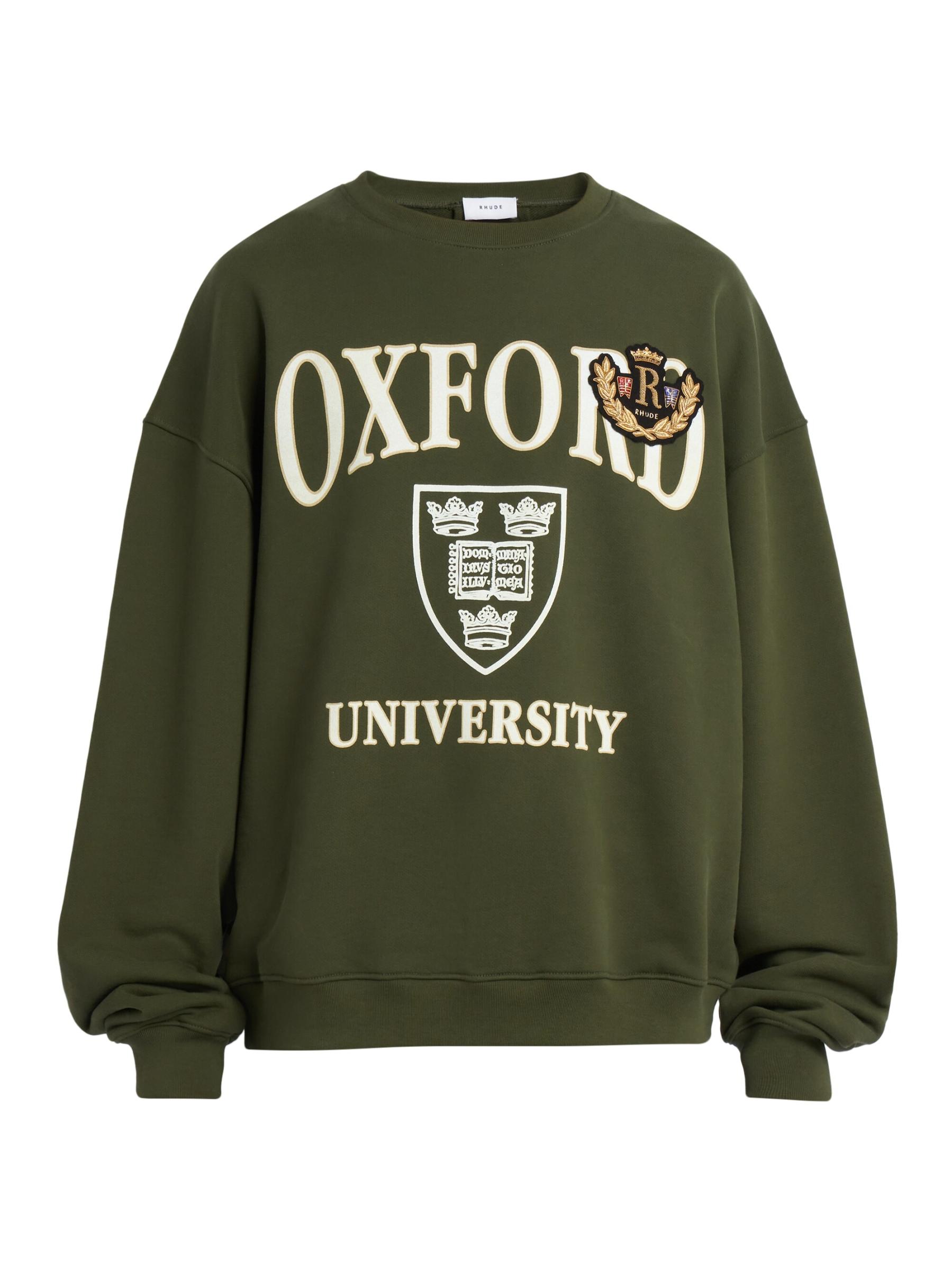 Shop Rhude - Oxford Cotton Crewneck Sweatshirt | Saks Fifth