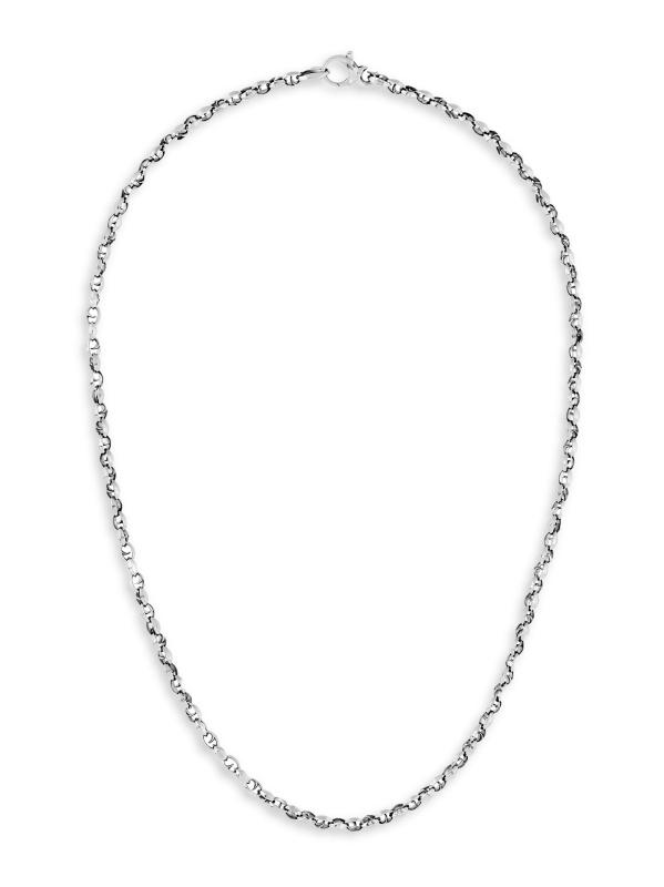 Classic Medium Link Sterling Silver Necklace