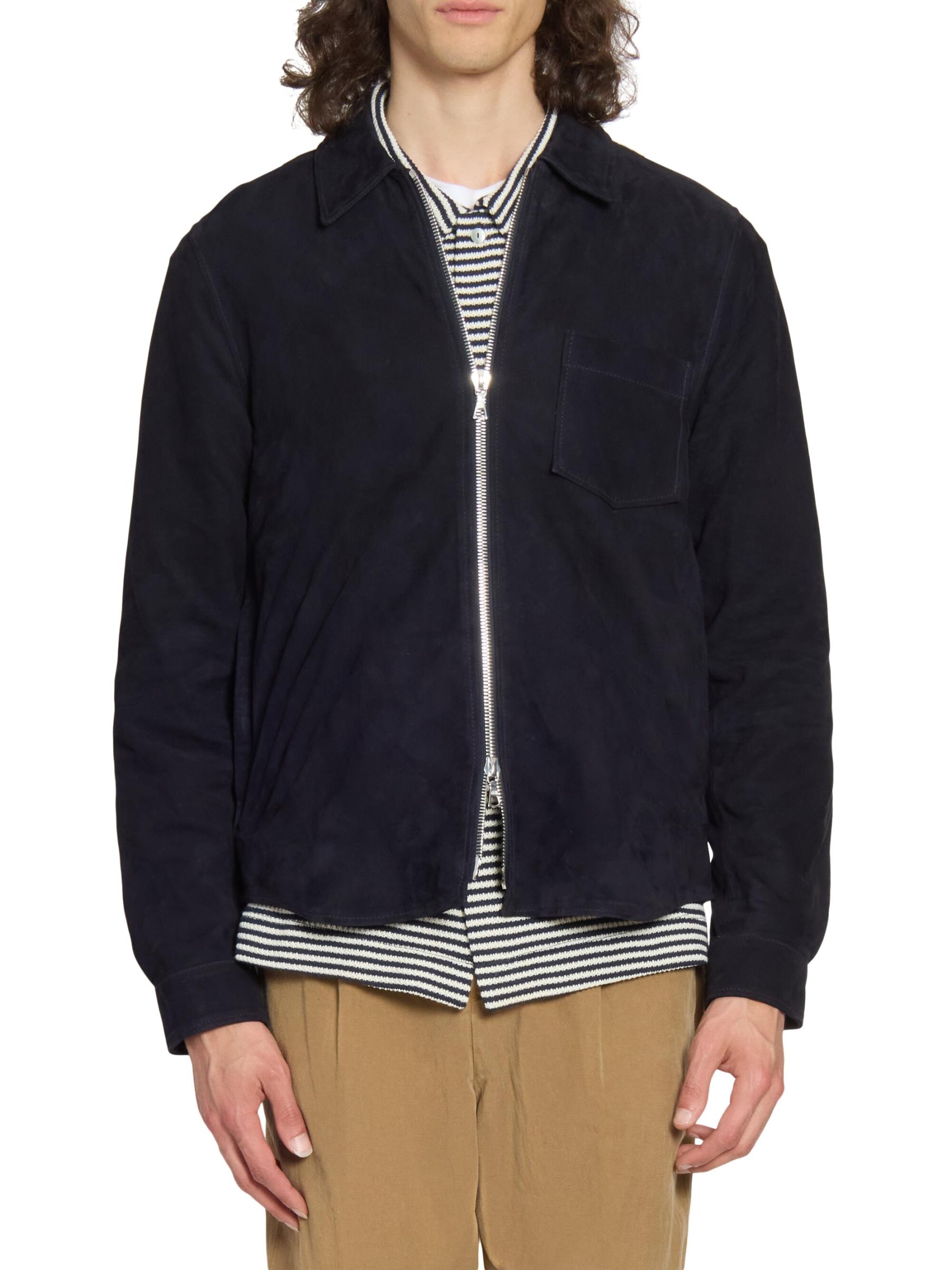 Shop Officine Générale - Sid Suede Overshirt | Saks Fifth