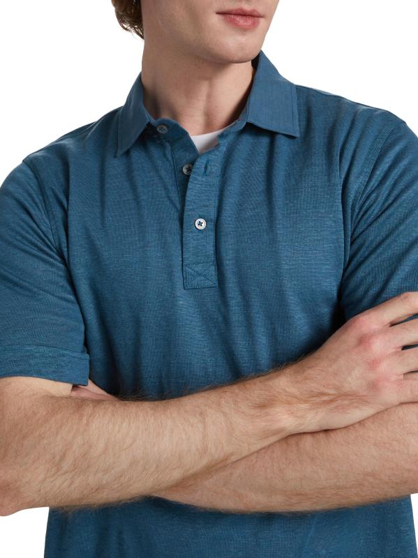 #5: قميص بولو من الكتان - بط نهري صغير