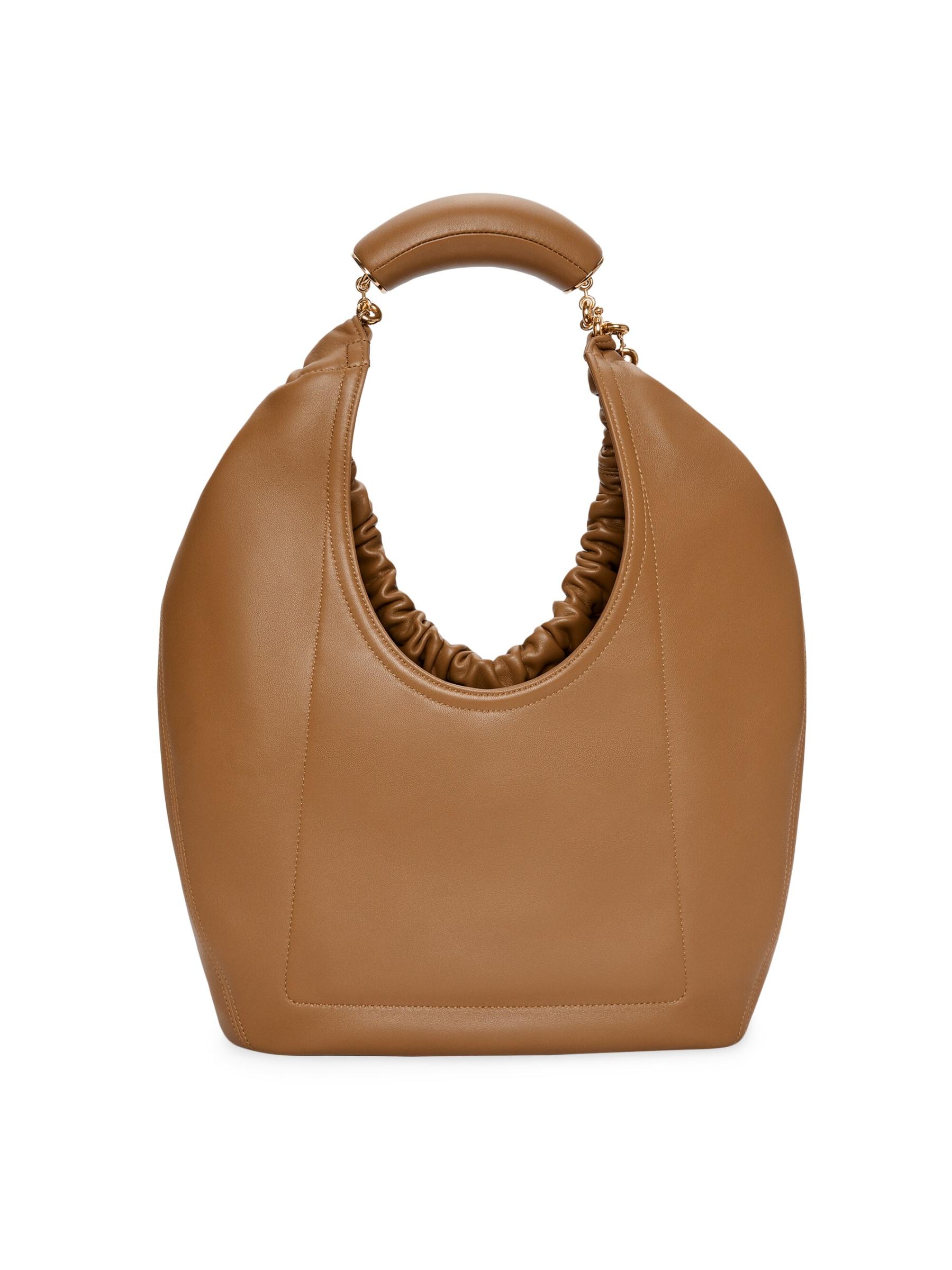 LOEWE レザー ミディアム ショルダーバッグ LOEWE ベージュレザーショルダーバッグ