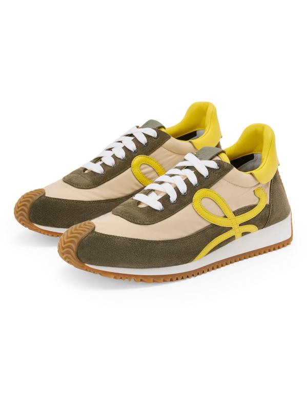 【関税&送料込】Loewe Flow Runner 2.0 Sneakers Flow Runner 2.0 in nylon and suede Multicolor - LOEWE