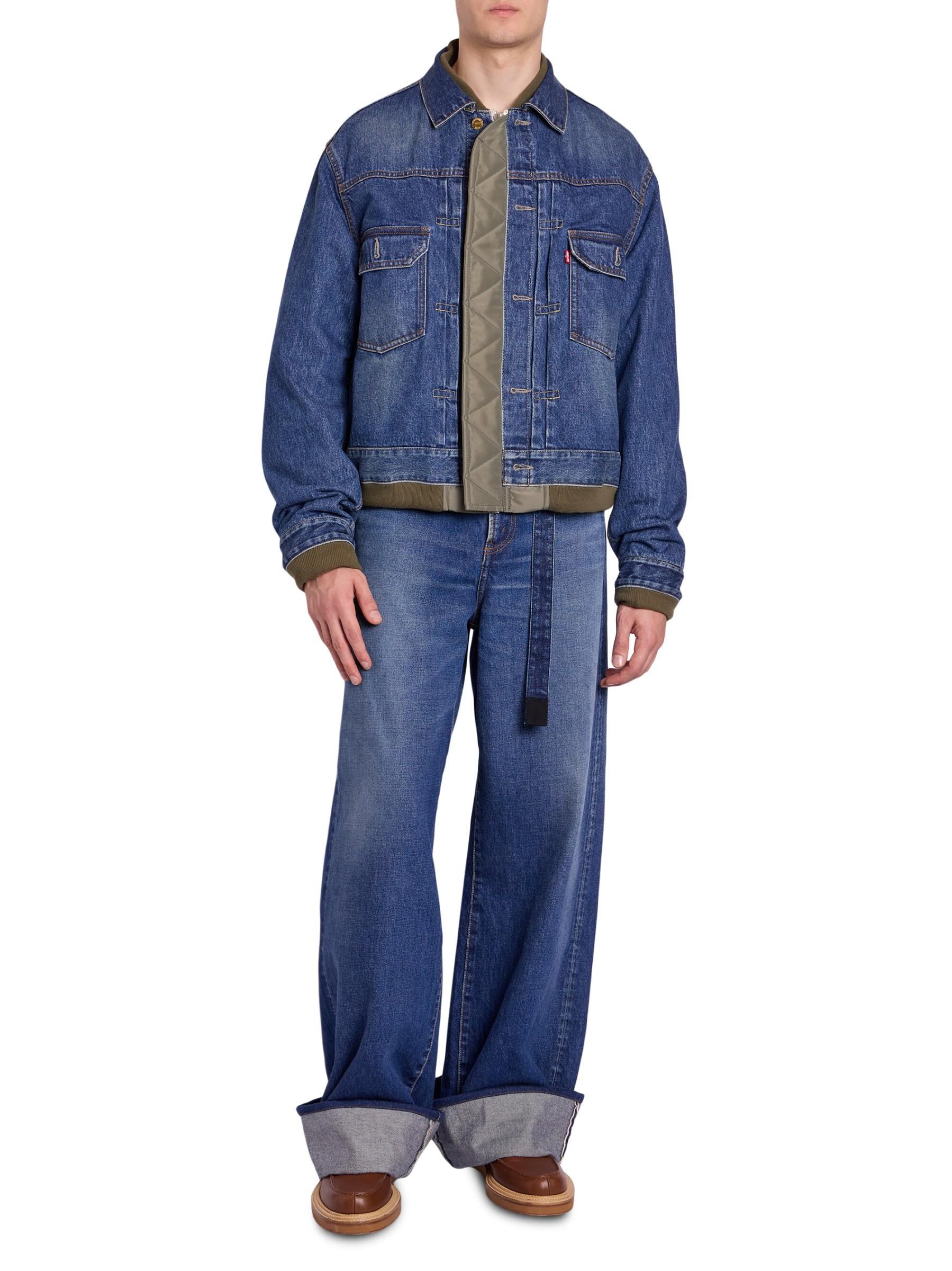 sacai サカイ　20aw reversible check blouson Levi's® x sacai Denim x Nylon Twill Reversible Blouson Blue