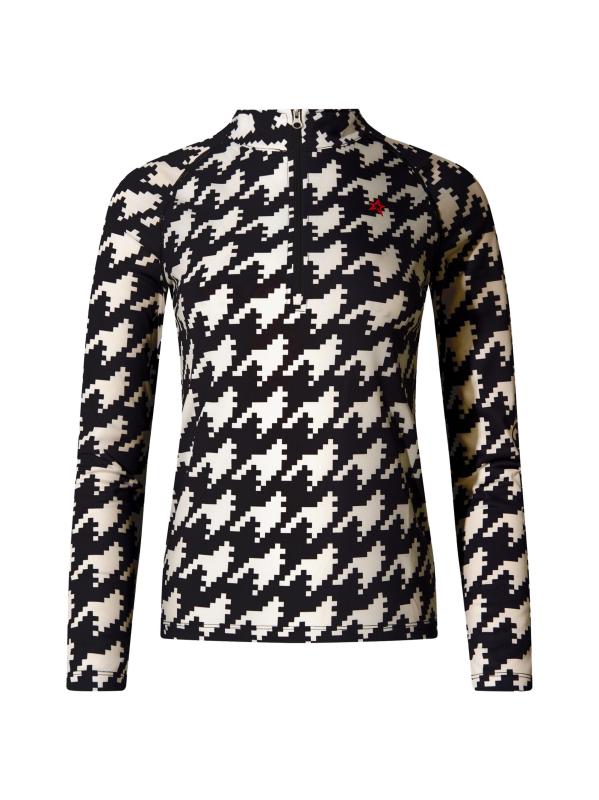 بلوزة هاوندستوث ذات طبقة أساسية بسحّاب رباعي