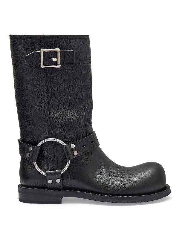 أحذية موتو الجلدية على شكل O-Ring