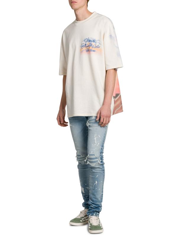 Shop Amiri - Follow Me Cotton Oversized Crewneck T-Shirt