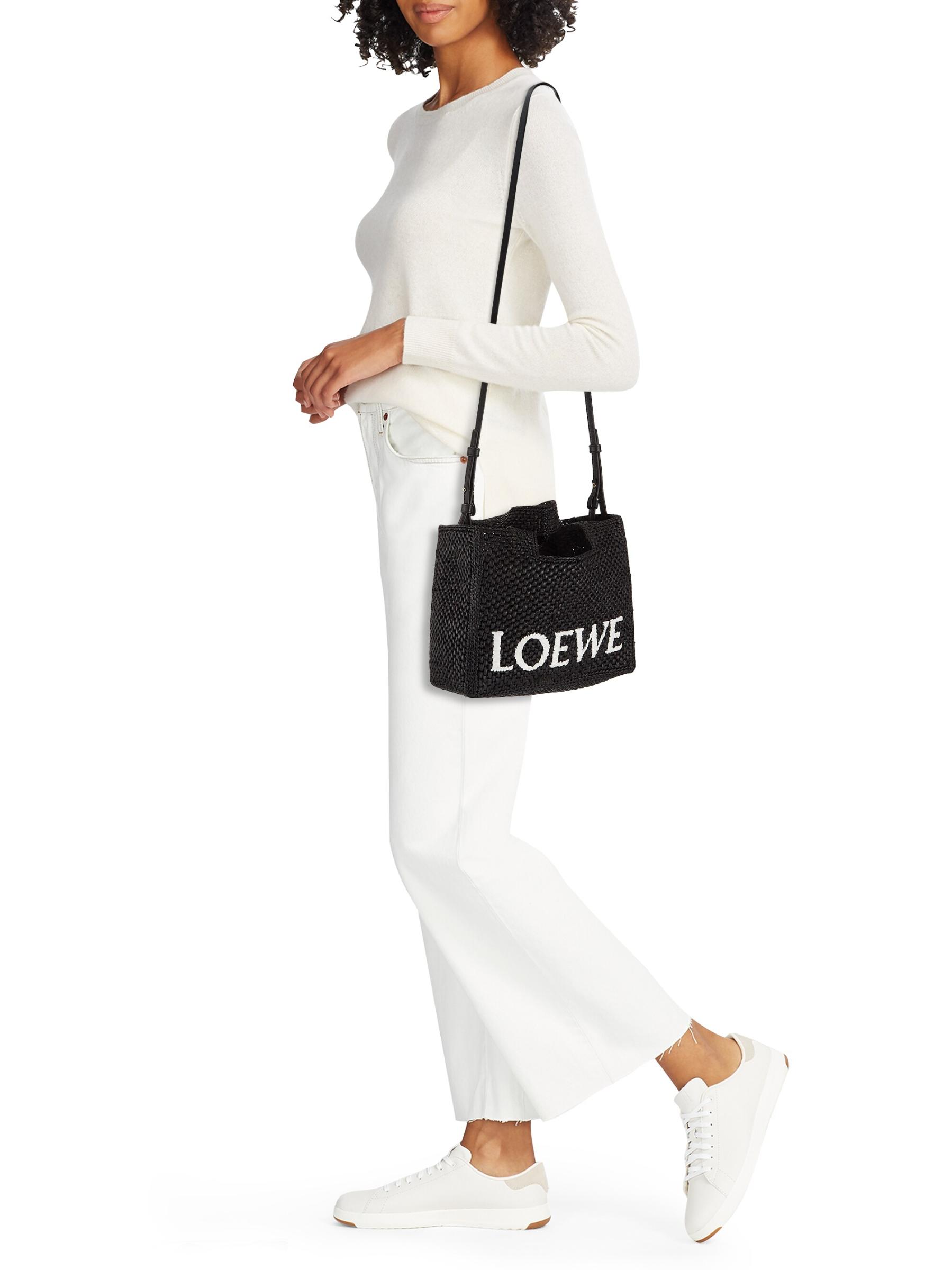 【Loewe】パウライビサ ミニロゴ ラフィア ショッパー Shop Loewe - LOEWE x Paula's Ibiza Small Logo Raffia Tote