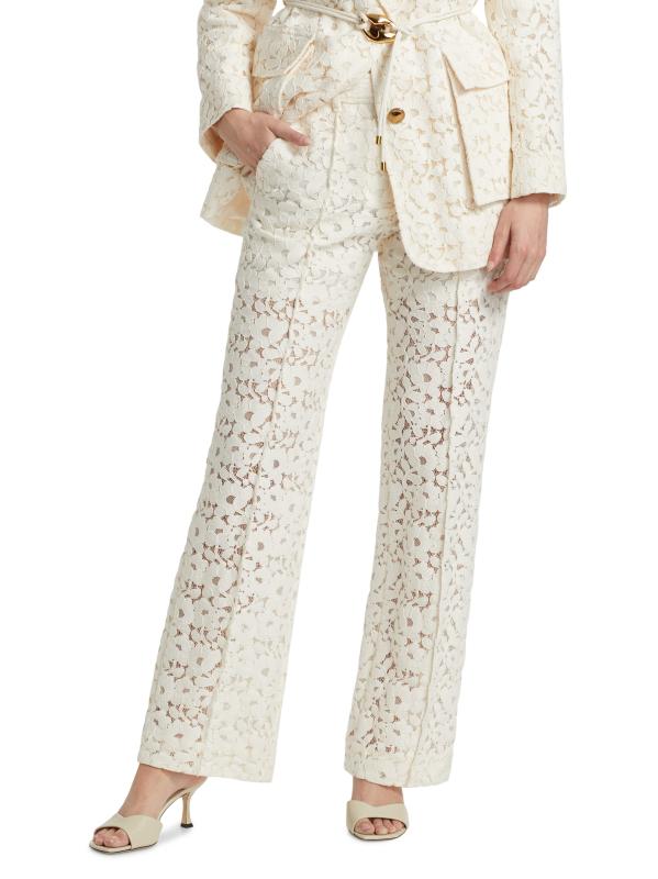 Shop Zimmermann - Illuminate Lace Straight Pants | Saks