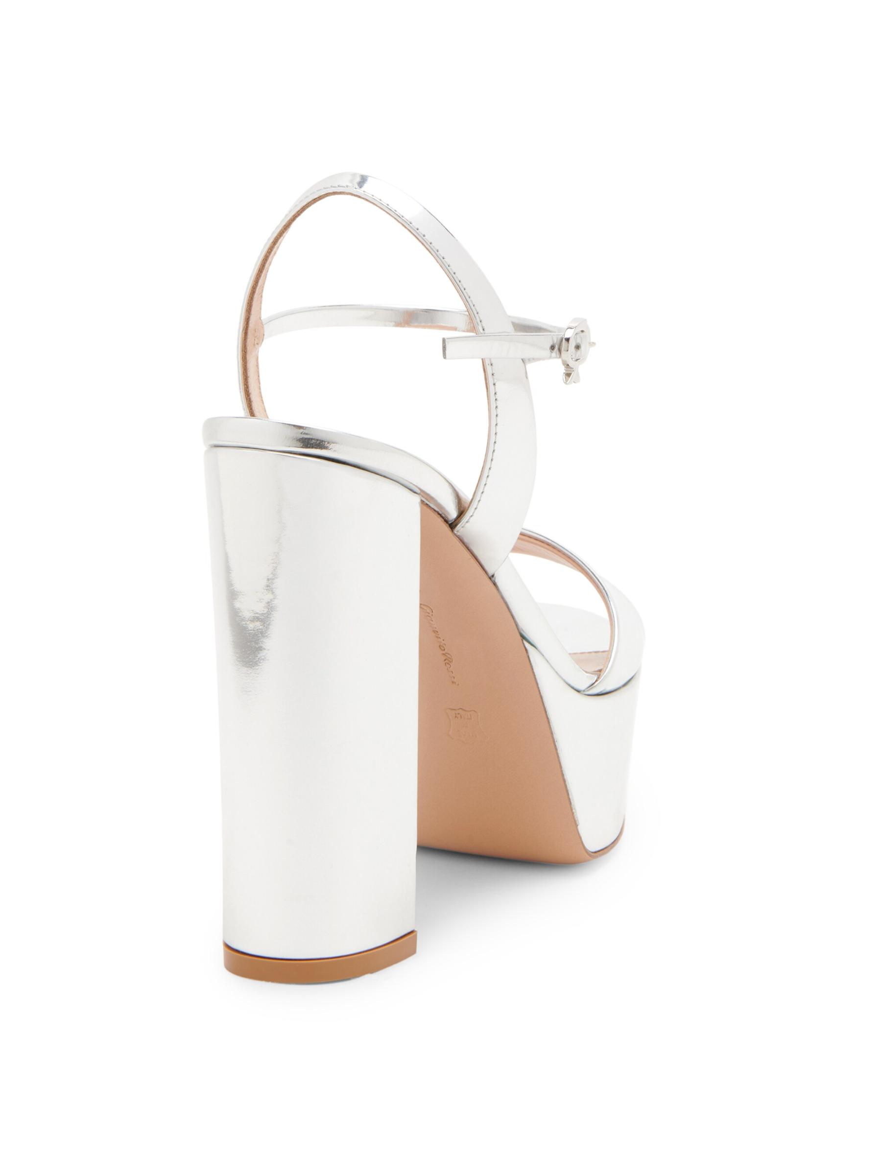 Gianvito Rossi - 120MM メタリックレザープラットフォーム