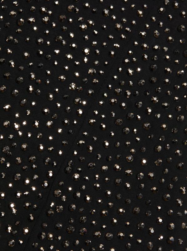 #6: فستان متوسط الطول غير متماثل مزيّن بهارموني - أسود