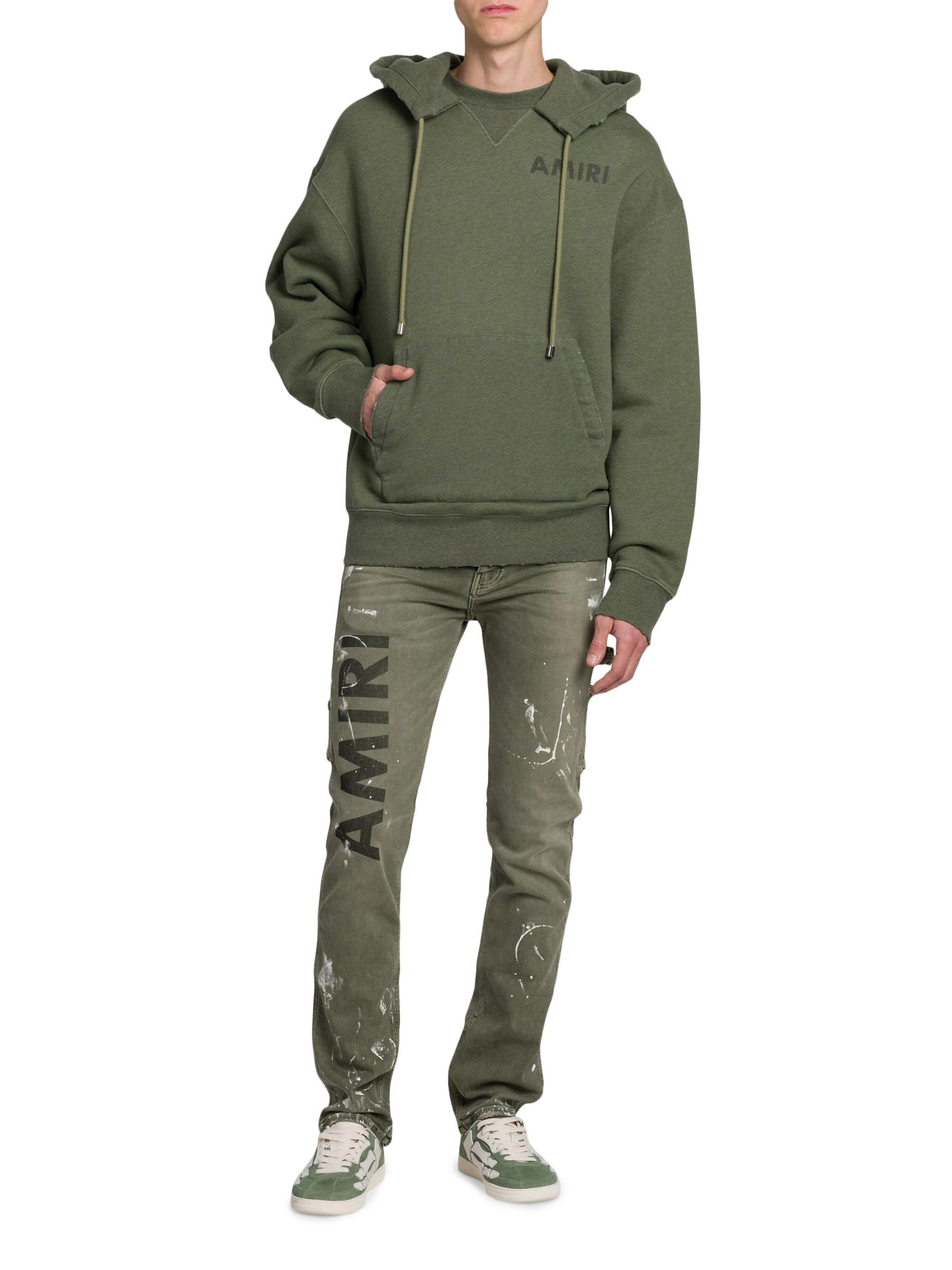 AMIRI ＊ 長袖 バックプリント コットン スウェットフーディー 関税・送料込】AMIRI ロゴ プリント スウェットシャツ (AMIRI