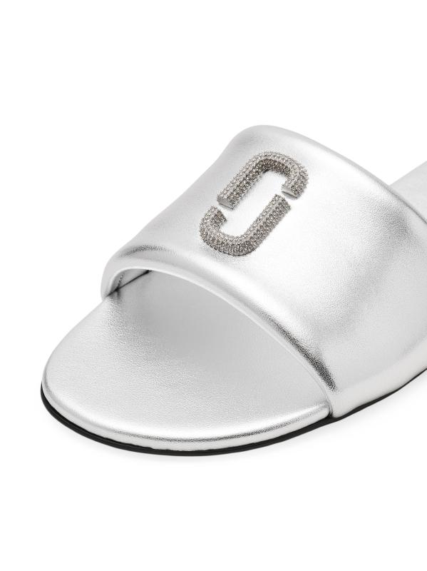 #4: شرائح ذا سناب شوت المزينة بالكريستال - فضة