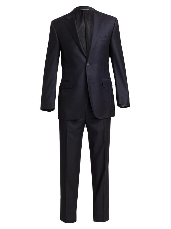 بدلة من الصوف بأزرار أمامية