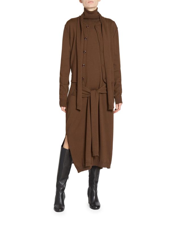 トップス lemaire twisted scarf cardigan TWISTED CARDIGAN WITH SCARF – LEMAIRE