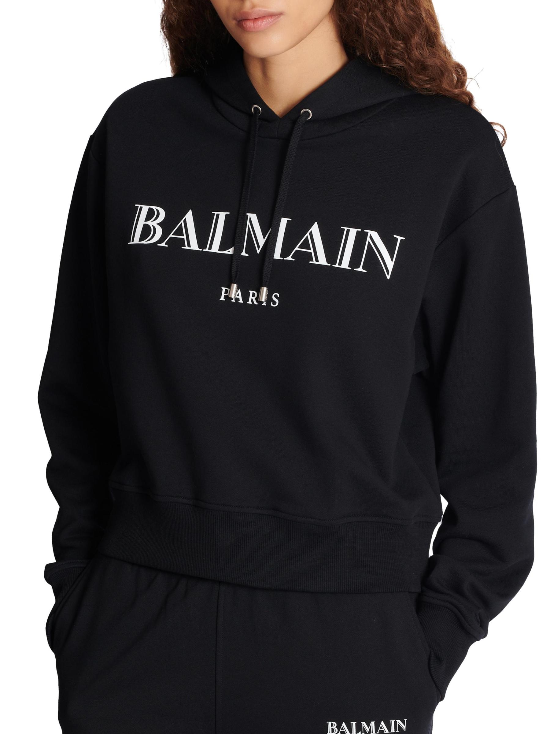 BALMAIN ロゴプリント パーカー Balmain - ロゴ・グラフィック・パーカー をオンライン購入