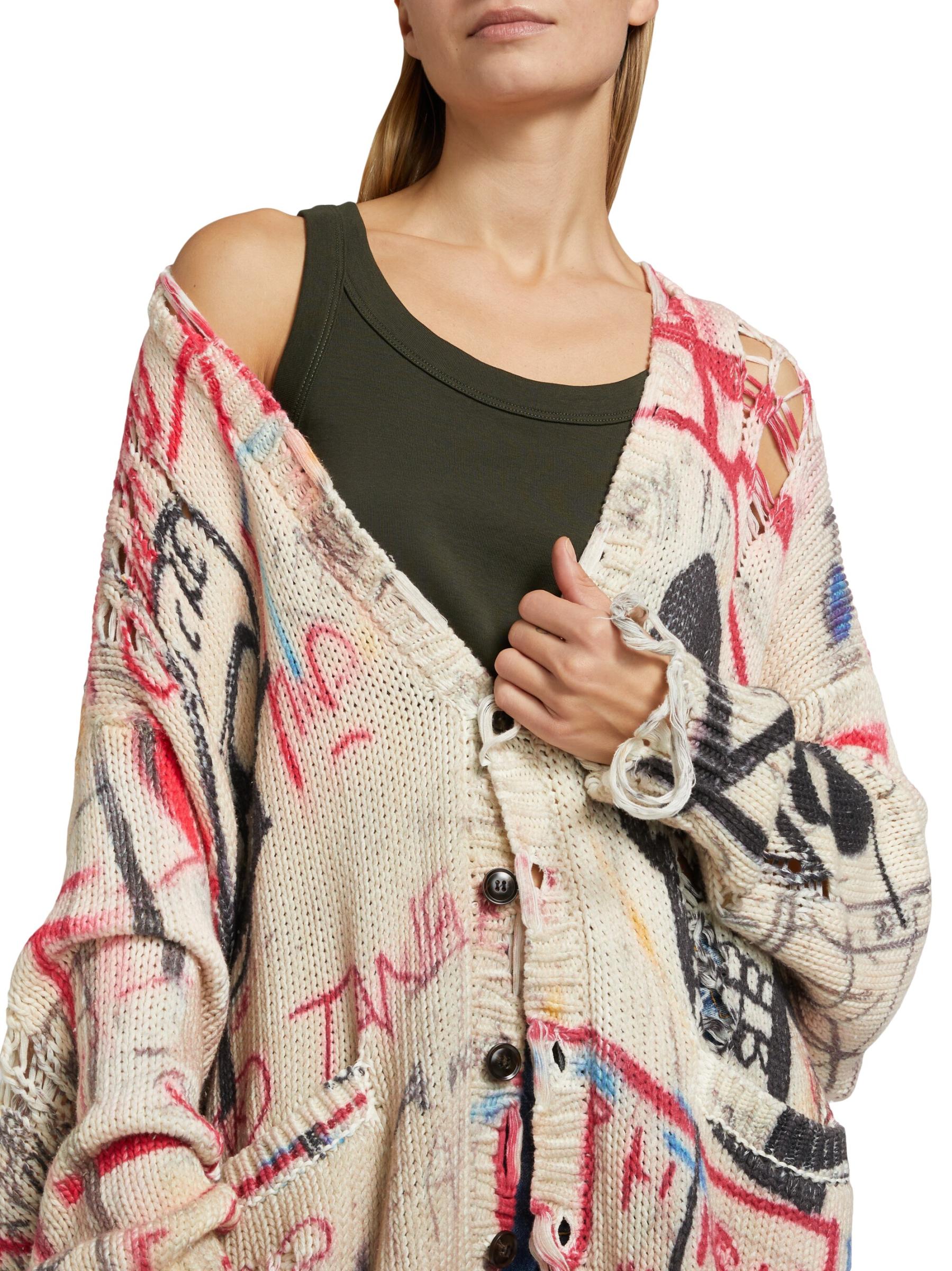 トップス and wander Covered Rip Cardigan3 Supreme Woven Leather Zip Up Cardigan (FW24) - $398