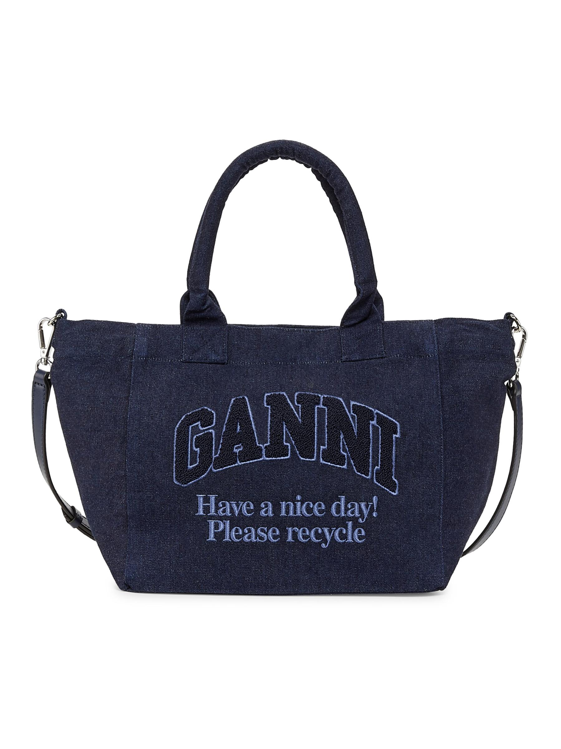 ★送料・関税込【GANNI】Small Easy Shopper Denim Tote Bag Shop GANNI - Small Easy Denim Shopper Tote Bag | Saks Fifth