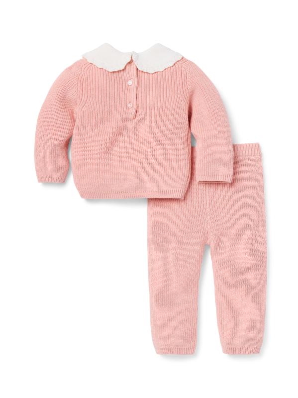 Shop Janie and Jack Baby's Crochet Collar Sweater Pants Set