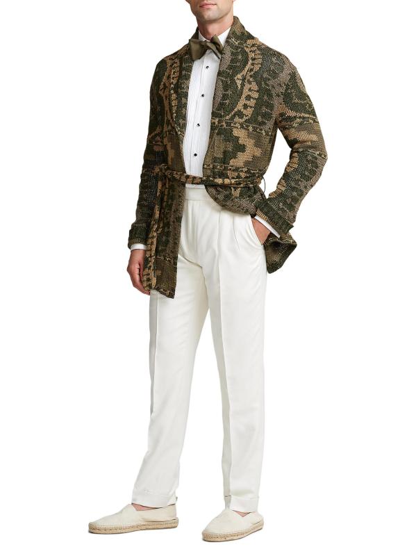 #6: قميص ديكستر القطني المطوي بأكمام طويلة - أبيض