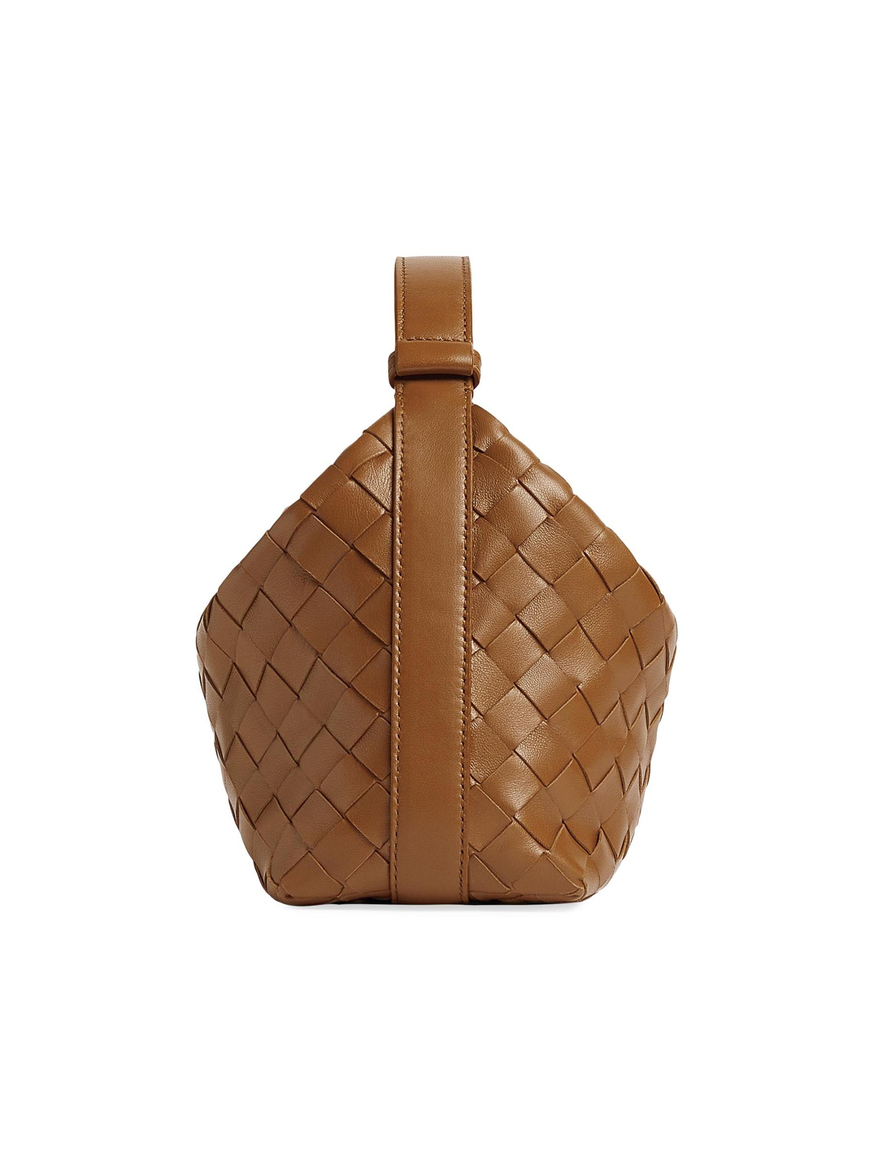 Shop Bottega Veneta - Mini Wallace Leather Top-Handle Bag