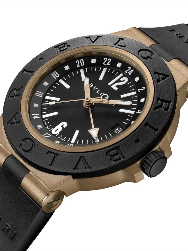 #4: ساعة بولغري بولغري مصنوعة من التيتانيوم والألومنيوم وسوار مطاطي/40 ملم - أسود